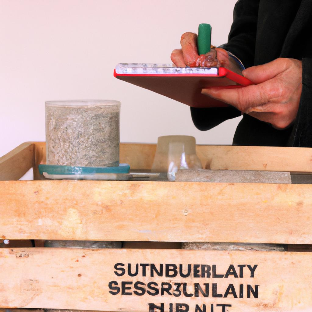 Person researching sustainable building materials